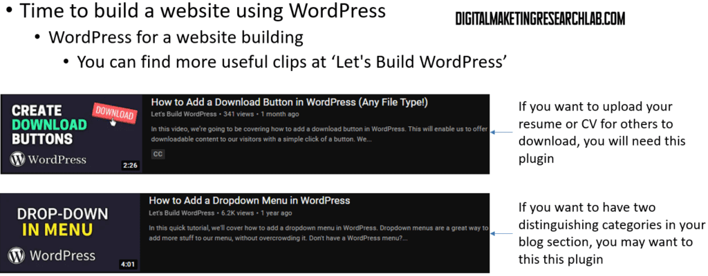 Useful clips: 'Let's build WordPress'