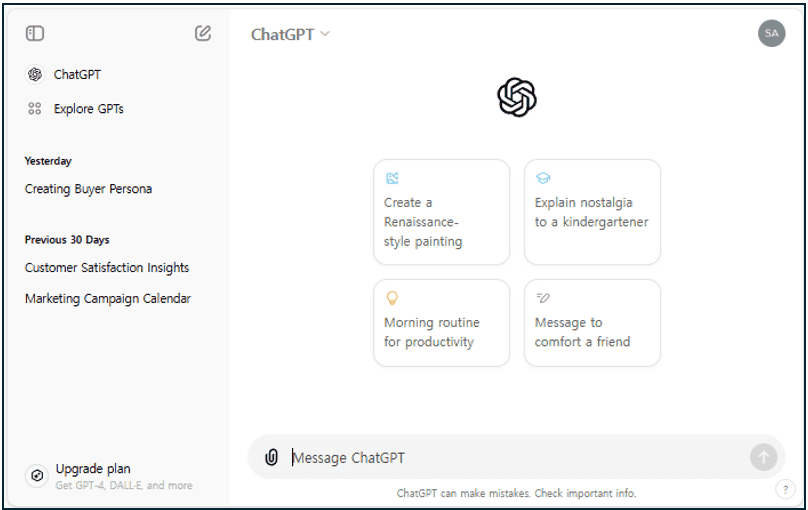 Setting up your account at ChatGPT 