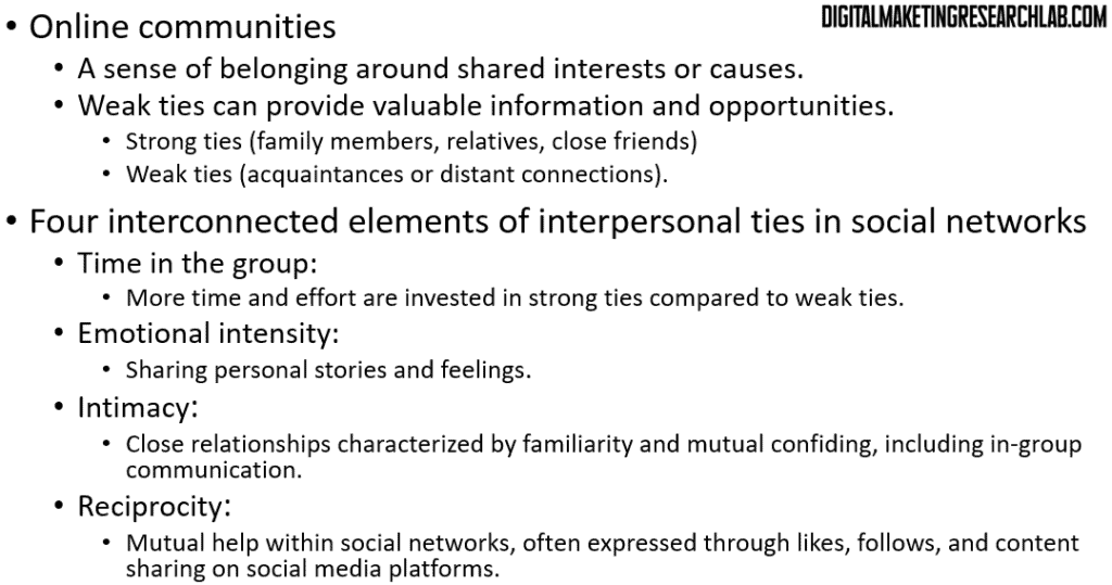 Four interconnected elements of interpersonal ties