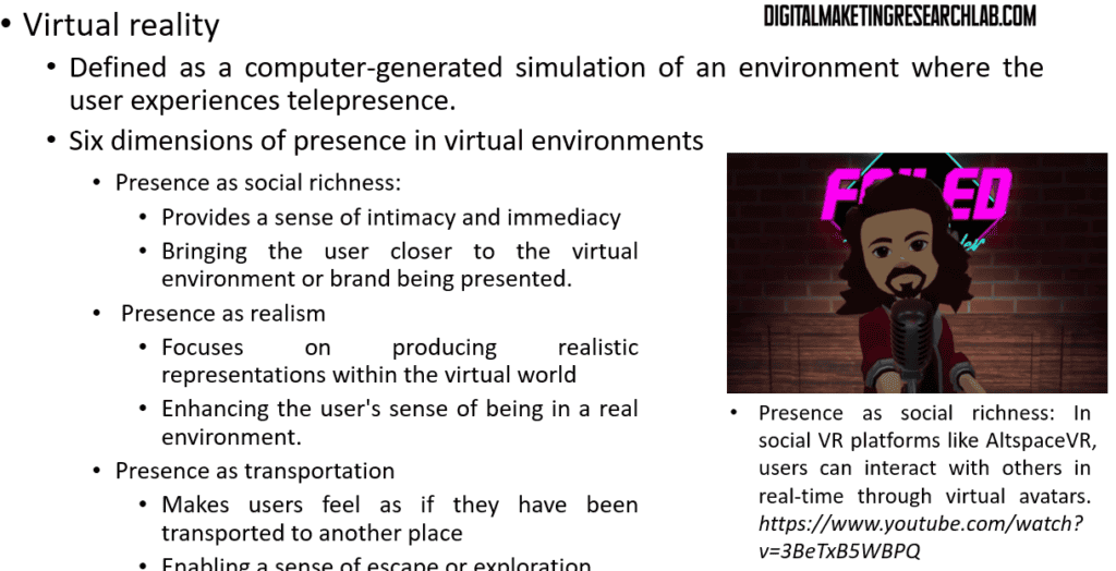 six dimensions of presence